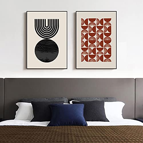Impression moderne minimaliste géométrique : affiche abstraite et toile décorative 50x70cm