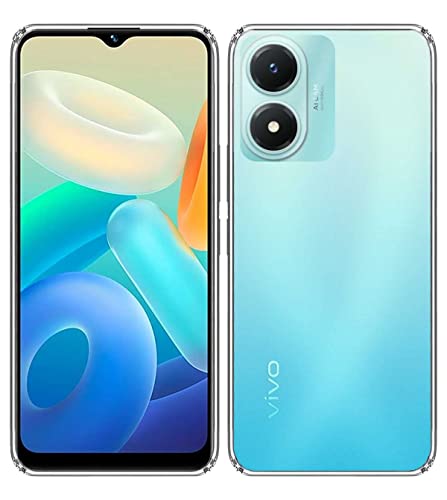 Image of COVERBLACK Soft Rubber Back Cover Compatible Model for Vivo V2203 / Vivo Y02s - Transparent