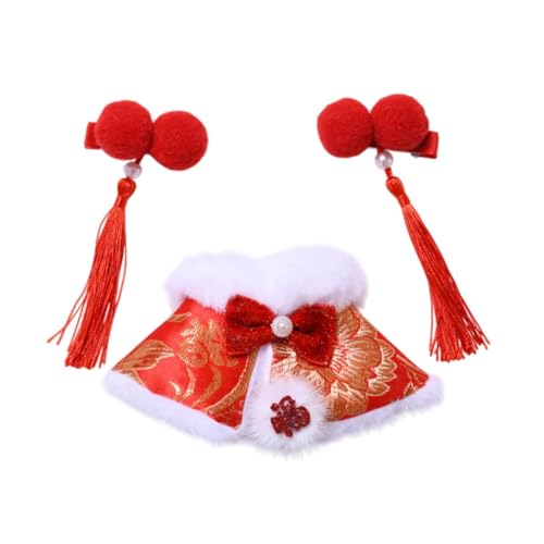 harayaa 3 uds muñecas de Moda año Nuevo Capa y Horquillas Trajes Accesorios para muñecas niñas de 15-17cm Vestir Regalos de cumpleaños