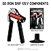 GD IRON GRIP Grip Strength Trainer Adjustable Hand Gripper Strengthener Hand Grip Exerciser Wrist Strengtheners Silent & Durable – Forearm, Finger & Hand Strength Training for Athletes, Climbers & Rehabilitation (4. IG 12LV SILICONE GRIP (26~181lbs))