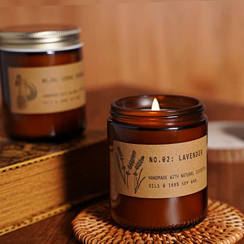 Candles For Home Scented, Long Lasting Jar Soy Candles, Soy Wax Aromatherapy Candles For Relaxation, Candles Gifts Set For Women Friends Teacher, Lavender & Grapefruit, 7.2Oz X 2 Pack #TOP2