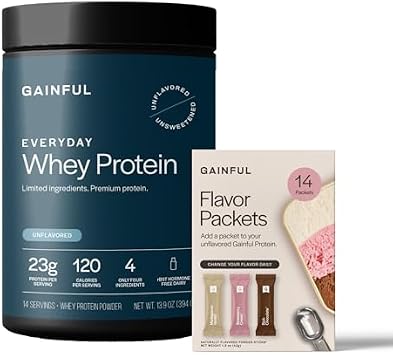 Gainful Everyday Whey Protein Powder, Neapolitan Bundle, 14 Servings
