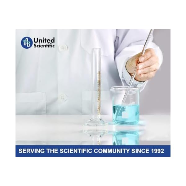 United-Scientific-1000mL-1L-Borosilicate-Glass-Lab-Beaker-Low-Form-Griffin-Double-Scale-Graduation-1-Each United-Scientific-1000mL-1L-Borosilicate-Glass-Lab-Beaker-Low-Form-Griffin-Double-Scale-Graduation-1-Each