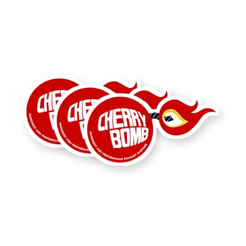 Cherry Bomb Vinyl Stickers 3 Pack 3 Inch