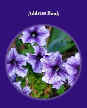 Paperback Large Print Flower Address Book