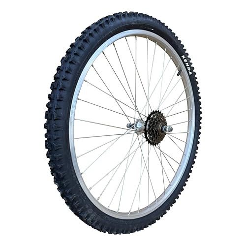 Baldy's 5 Speed 26" Silver Alloy Rear Mountain Bike Wheel + Tyre & Tube