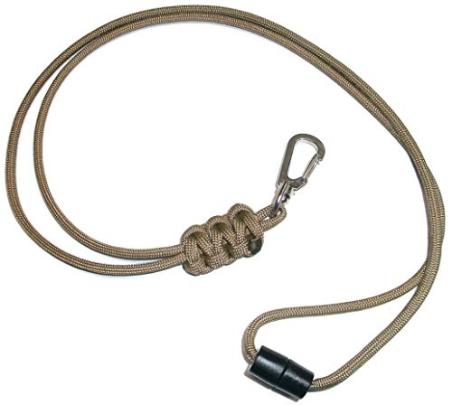 RedVex Paracord Cobra Neck Lanyard with Safety Break-Away and Adjuster - Metal Clip - Choose your color and size-Coyote Brown-18