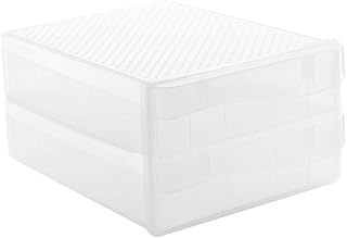Hemoton 1pc Stackable Transparent Eggs and Dumplings Storage Box Plastic Container for Refrigerator Organization Efficient Holder Household Kitchen Essential
