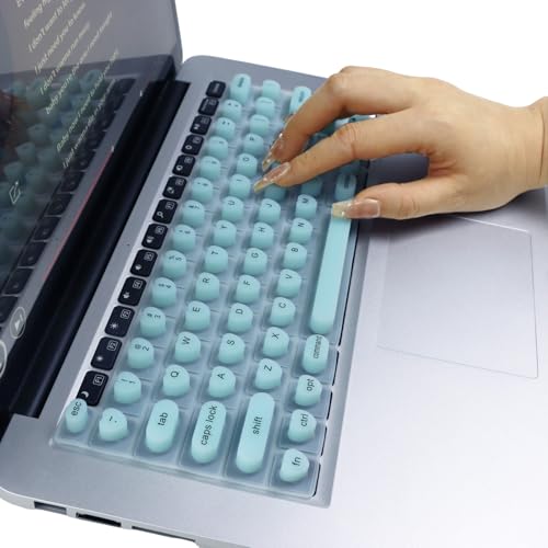 Keyboard Cover for Long Nails Compatible with MacBook Pro 13 inch M2 2023, 2022, 2021 2020 M1 A2338 A2289 A2251&Compatible with MacBook Pro 16 2020 2019 A2141 Touch ID, US ANSI (Green & Heart)