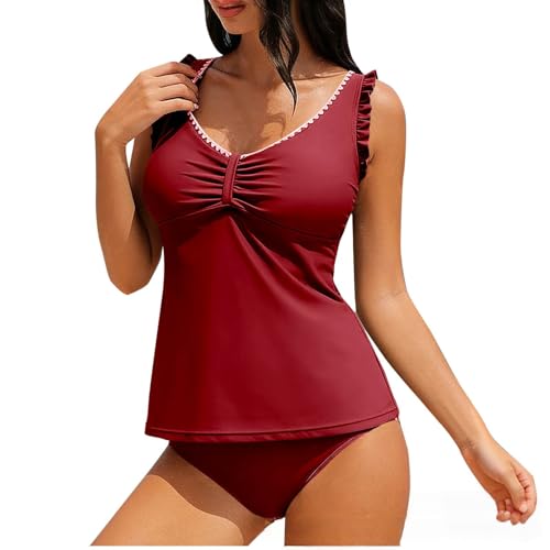 Tankini pour femme taille L maillot de bain 2 pièces avec shorty