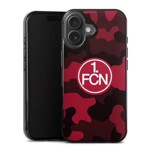 Silikon Hülle kompatibel mit Apple iPhone 17 Case schwarz Handyhülle 1. FC Nürnberg Logo 1. FCN