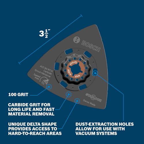 Bosch OSL350CR10 Starlock oszillierendes Multi-Tool Hartmetall, K rnung 100, Delta-Schleifpad