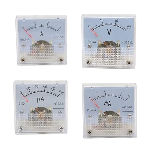 Ampèremètre analogique CC 91C4 cadran pointeur mécanique, mesureur panneau courant continu 5A 300A