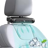 Car Rear Seat Fan Usb, Mini Portable Usb Backseat Cooling Fan, Car Seat Fan for Office, with 3 Adjustable Wind Speeds for All Cars Vehicle Jeep Van Rv Truck (Black)