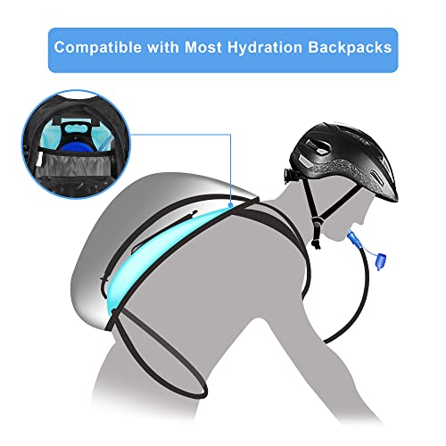 Zavothy Hydration Bladder 2L Bpa Free Tasteless Peva Water Reservoir With Insulated Tube Leak-Proof Large Opening Water Storage Bag Hydration Pack For Outdoor Hiking Running Cycling Blue #TOP5