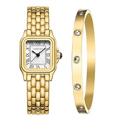 Watch with 1pc Plated bracelet