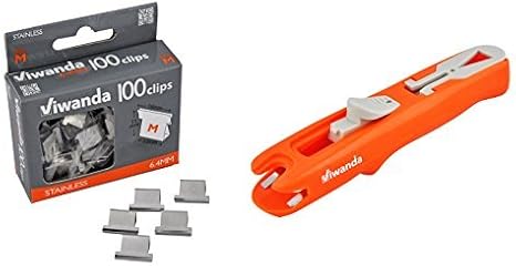 Papier Clipper Eric Öko Blau - Klammerspender Mit 100 Clips 6.4mm Für Büro & Studenten