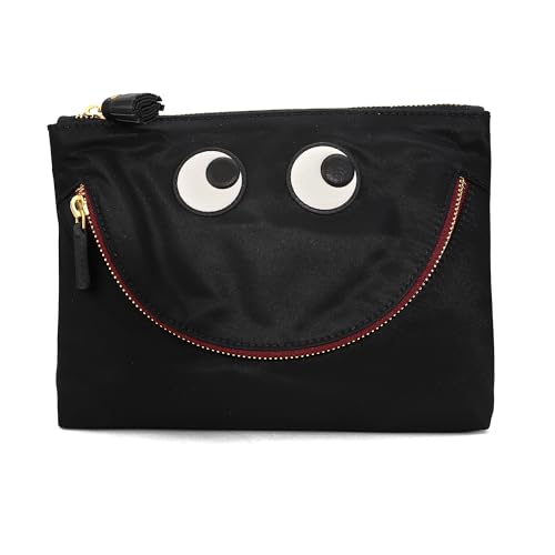 [アニヤ ハインドマーチ] ポーチ 5050925 193559 ハッピー ポーチ ブラック 黒 [並行輸入品]のサムネイル