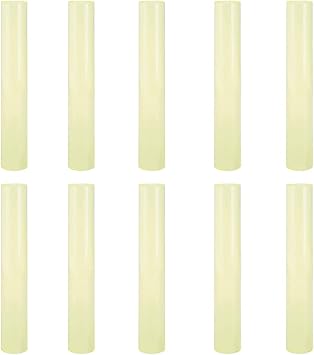 Polyurethane Round PU Rod for DIY Mechanical Parts Sculpture Mould and Experimental Materials,Yellow 10pcs,10x500mm