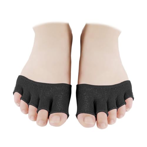 TOVINANNA 4pair Toe Socks for Women Elastic Fabric Half Socks Forefoot Support Pad Breathable Sweat-absorbing for Yoga and Fitness Design