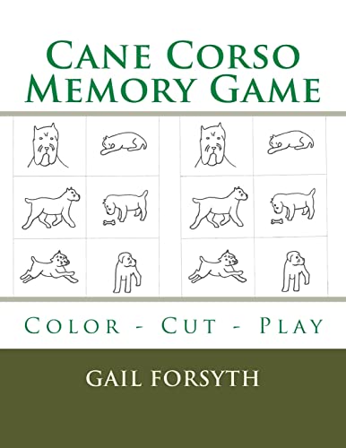 Cane Corso Memory Game: Color - Cut - Play