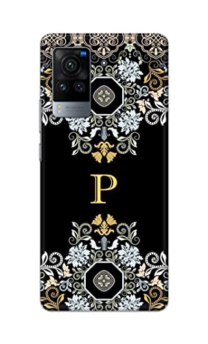 Image of Printed Hard Back Cover Case for Vivo X60 Pro Back Cover (Alphabet P) -1803