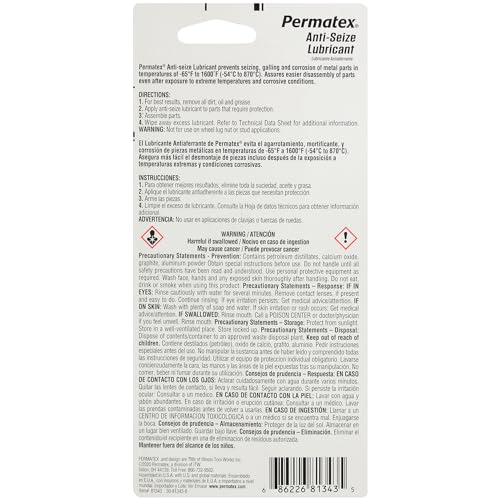 image for Permatex 81343 Anti-Seize Lubricant, 1 oz. Tube , White, Pack of 1