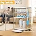 XANGNIER Baby Bottle Organizer,Clear Baby Bottle Storage Organizer for Countertop and Cabinet,with Drying Rack and Hook,Space-Saving,Multifunctional Station Organizers Accessories