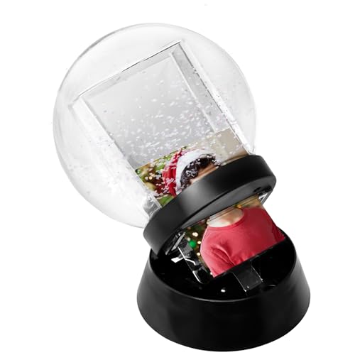 Neil Enterprises Inc. Sphere 2-Photo Snow Globe with Black Base