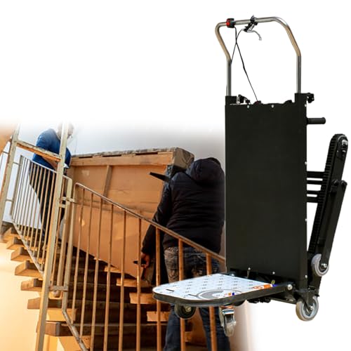 GESAIDES Carretilla Elevadora Eléctrica para Subir Escaleras, Capacidad de 1100 LB, para Trabajo Pesado, para Transportar Objetos Pesados ​​por Las Escaleras sin Esfuerzo, para Almacén de logística