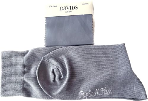Triple M Plus Men's Solid Dusty Blue Dress Socks2