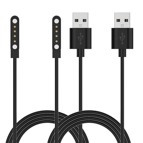Chofit Charger Cable Intended for Seeed Studio SenseCAP Card Tracker T1000-E Charger Lightweight USB Replacement Mag-netic Charging Cord (Black&Black)