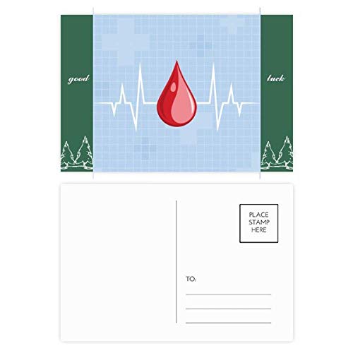 Cartes postales électrocardiogramme sang pour invitations effrayantes