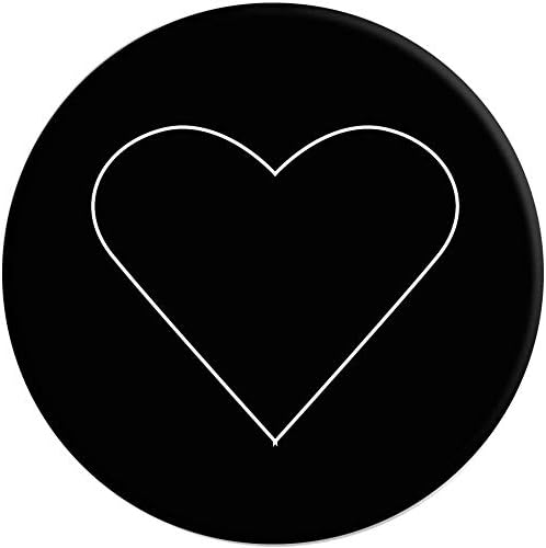 Collapsible Grip & Stand for Phones, Expanding Stand Grip Mount Socket for Smartphones, Tablets and iPhone - Black Heart