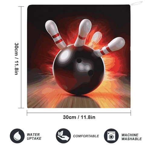 Torchon de cuisine microfibre à séchage rapide motif bowling - 3