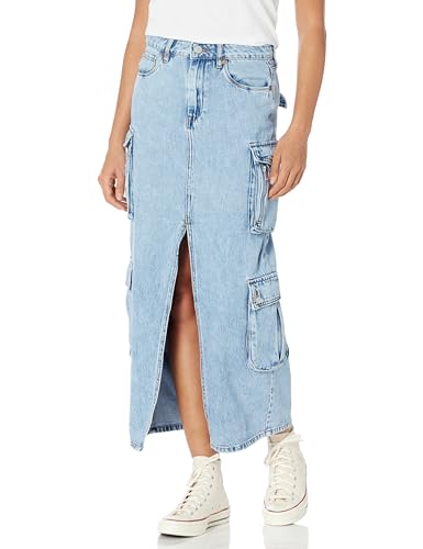 [BLANKNYC] Womens Women's Denim Cargo Maxi Skirt