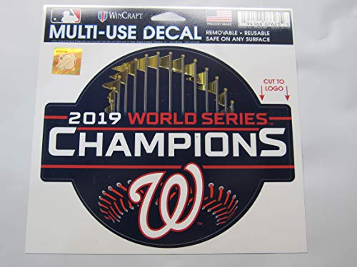 WinCraft Washinton Nationals World Series Champions Multi-Use Decal 4.5 X 5.75