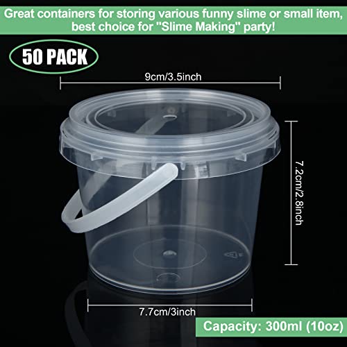 Zoeyes ZFUS-SLIMESTORAGE-50PCS-10OZ-210820 50 Pcs 10 Oz Slime Containers thumb #1