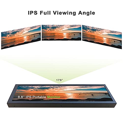 Lesown 8.8 Inch Ultra Wide Monitor Stretched Bar Lcd Display Screen 1920X480 Small Widescreen Monitor For Rpi Aidas Cpu Monitoring #TOP22