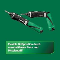 HiKOKI Akku-Knickschrauber - 3.6 V - 21 Drehmomentstufen, LED-Licht, umkehrbar, Pistolengriff und Schraubendreher-Modus - Inkl. 2 Akkus (3,6 V / 1,5 Ah), Ladegerät und Koffer – Ansicht 5
