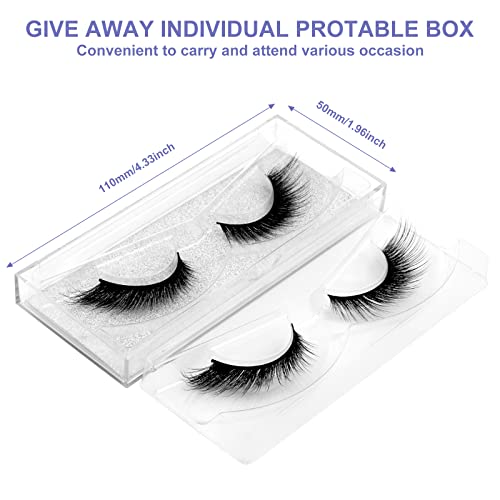 Dysilk Fake Eyelashes Wispy Lashes - 5 Pairs 6D Lashes Faux Mink Eyelashes #TOP4