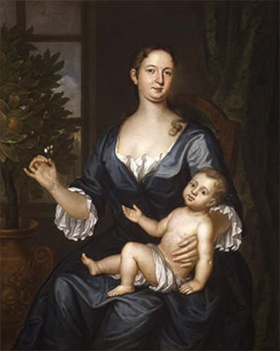 Affiche Toile Mme Brinley et son fils John Smibert décoration murale 60x90