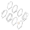 8PCS Gold Silver Rings for Women Non Tarnish Stackable Ring Set