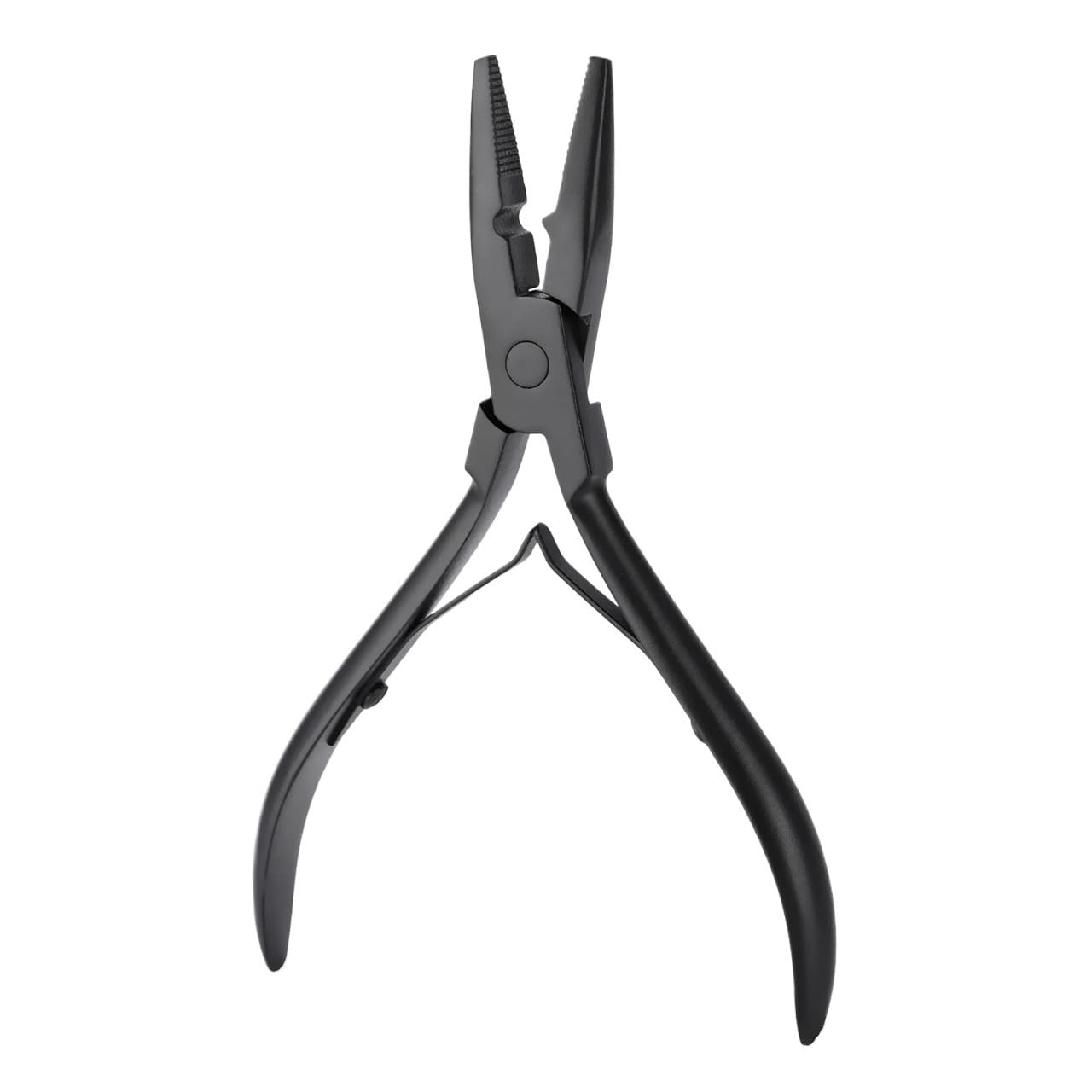 Jbjygsg Black Weft Tool Micro Ring Application Pliers Tool Micro Beads Closer Stainless Steel Hair Extension Pliers(Black)