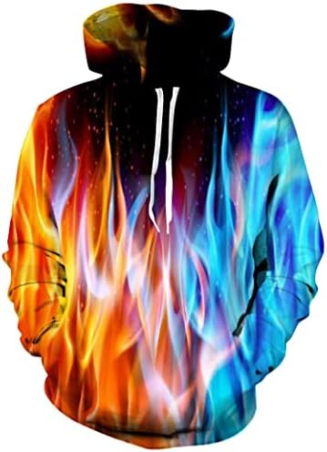 Yasswete Unisex Adults 3D Printed Fashion Hoodies for Men Women Pullover Novelty Sweatshirts with Big Pockets