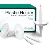 Candlelight Service, Church Vigil Plastic Reusable Candle Holders (Pack of 50) - Convenient for Cand