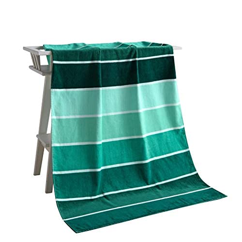 Exclusivo Mezcla 100% Cotton Large Cabana Stripe Beach Towel, Super Absorbent Soft Plush Pool Towel, Bath Towel (Gradient Green, 30"X60") #TOP28