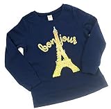 Carter's Girls Fashion Flip-Sequin Sweatshirt (Navy/Bonjour) 6/6X