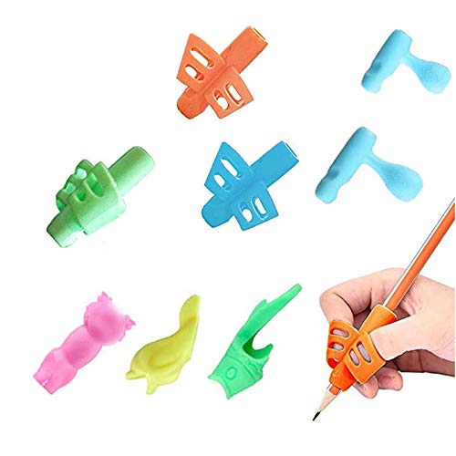 8 Stücke Bleistift Griffe, Ergonomische Ausbildung Kinder Bleistifthalter Stift Schreibhilfe Grip Haltungskorrektur Werkzeug Bildung Geschenk