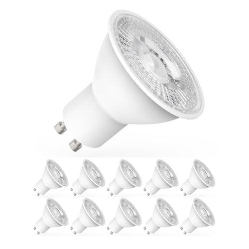 GU10 LED Kaltweiss | GU10 LED Lampe | Kaltweiß 6000 Kelvin | 600 Lumen | 5W ersetzt 60W Watt Halogen| AC 220V-240V Abstrahlwinkel 120° | GU10 LED Reflektorlampe| 10er Pack